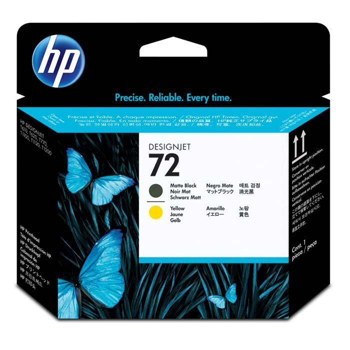C9384A-CABEZAL-NEGRO-MATE-AMARILLO-N-72.jpg Cabezal HP 72 Matte Black & Yellow C9384A Para T610/T1100/T790 - Imagen 1