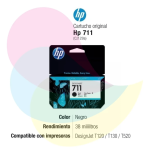 Tinta HP 711 Negro CZ129A T120/T520 38ML - Imagen 2