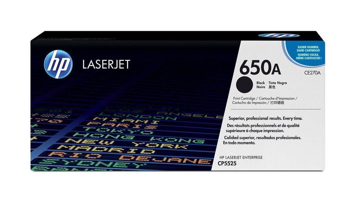 Cartucho-de-Toner-HP-650A-Negro.jpg Toner Original HP 650A Negro CE270A Para CP5525/ M750 - Imagen 1
