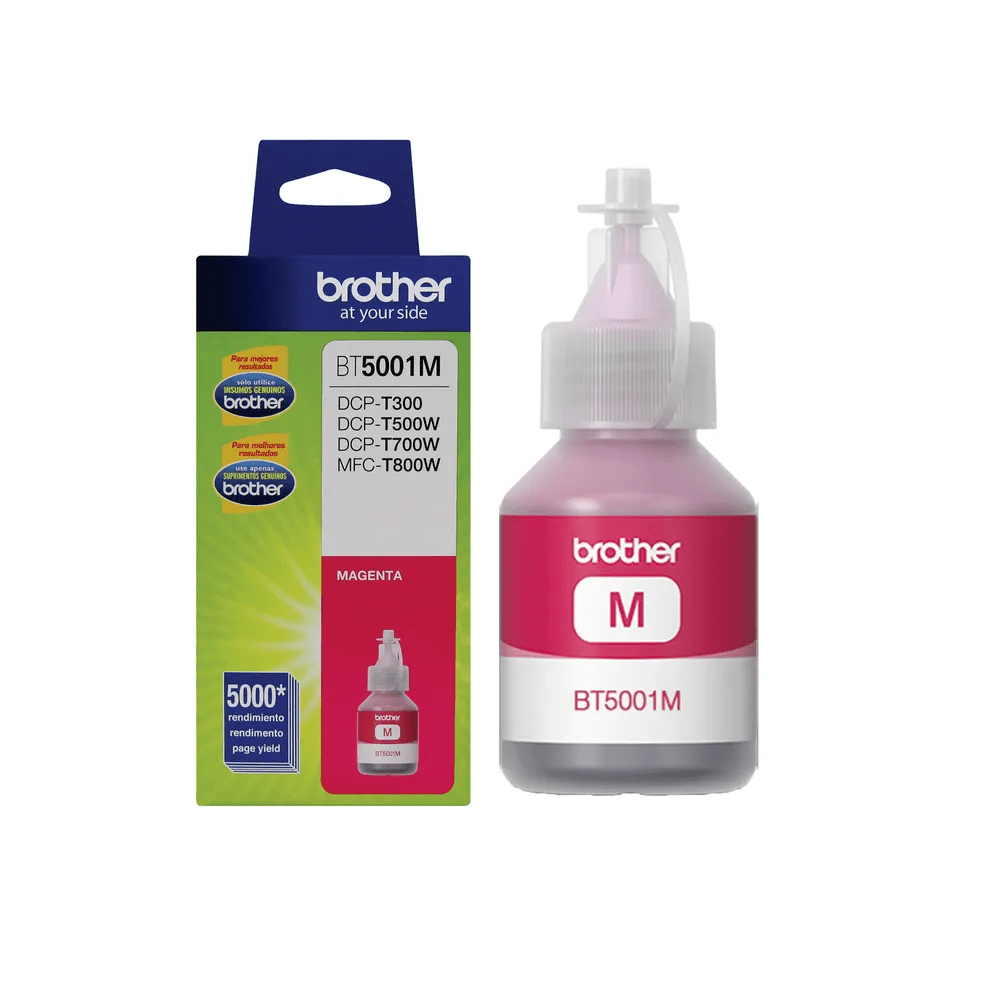 TINTA-BROTHER-BT-5001M-MAGENTA.png Tinta Brother BT-5001M Magenta DCP-T300W/500W/700W - Imagen 1