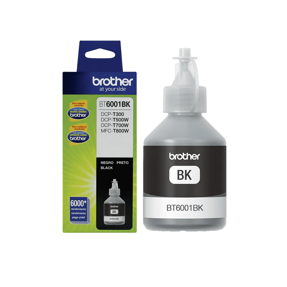 TINTA-BROTHER-BT-6001BK-BLACK.png Tinta Brother BT-6001BK Black DCP-T300W/500W/700W - Imagen 1