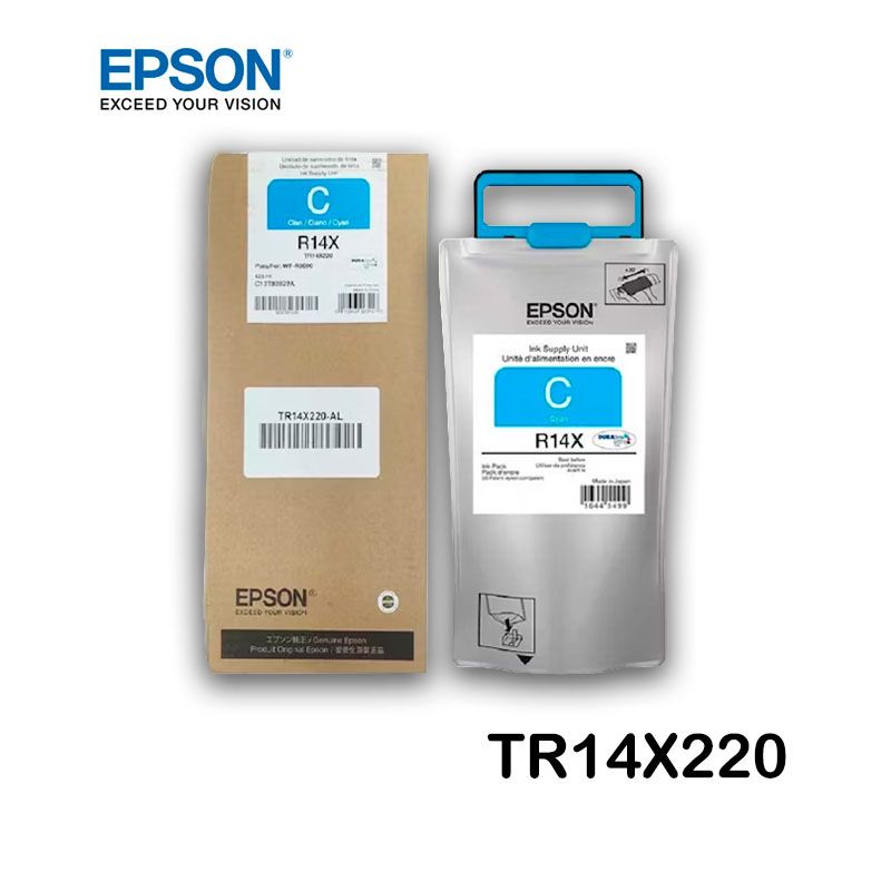 Tinta-Epson-R14X-Cyan-TR14X220-AL.jpg Tinta Epson R14X Cyan TR14X220-AL WF-R5190, WF-R5690 - Imagen 1