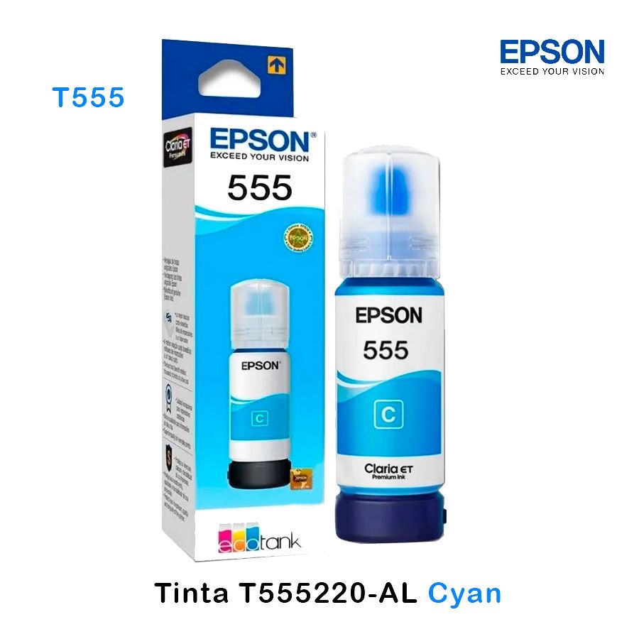 Tinta-Epson-T555220-AL-Cyan.jpg Tinta Epson T555220-AL Cyan L8160/L8180 - Imagen 1