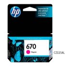 Tinta HP 670 Magenta CZ115AL Para 3525, 4615