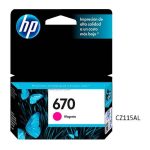 Tinta HP 670 Magenta CZ115AL Para 3525, 4615
