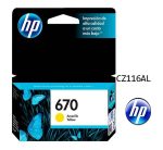 Tinta HP 670 Yellow CZ116AL Para 3525, 4615