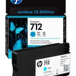 Tinta HP 712 Cyan 3ED67A Para T650, T250, T210 29ML