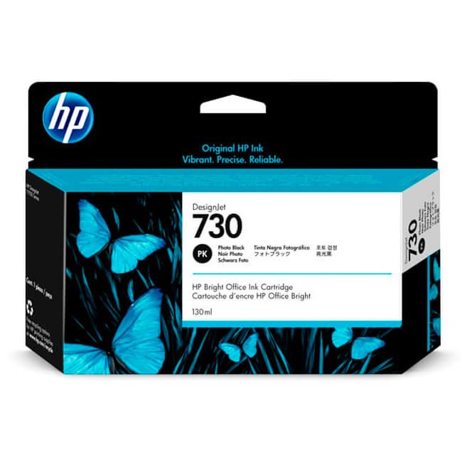 Tinta-HP-730-Photo-Black-P2V67A-130ML.jpg Tinta HP 730 Photo Black P2V67A T1600, T2600 130ML - Imagen 1