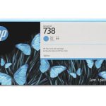 Tinta Original HP 738 Cyan 676M6A T850/T950 300ML