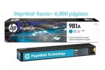 Tinta HP 981A Cyan J3M68A mfp 586z, 556dn - Imagen 4