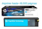 Tinta HP 981Y Cyan L0R13A mfp 586dn, 556dn - Imagen 3