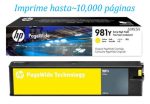 Tinta HP 981Y Yellow L0R15A mfp 586f, 556DN - Imagen 2