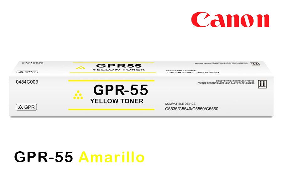 Toner-Canon-GPR-55-Yellow-1.jpg Toner Canon GPR-55 Yellow Para C5535i, C5540i, C5550i, C5560i - Imagen 1