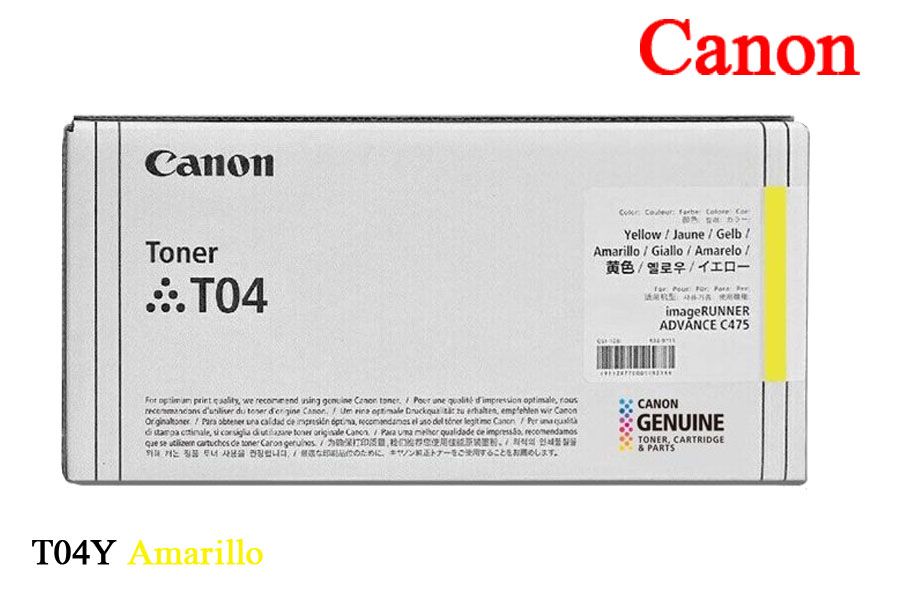 Toner-Canon-T04-Yellow-C475i-.jpg Toner Canon T04 Yellow imageRunner C475i lll - Imagen 1