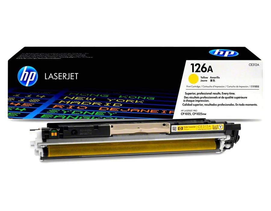 Toner-HP-126A-Yellow-CE312A.jpg Toner HP 126A Yellow CE312A Para CP1025, M175, M275 - Imagen 1