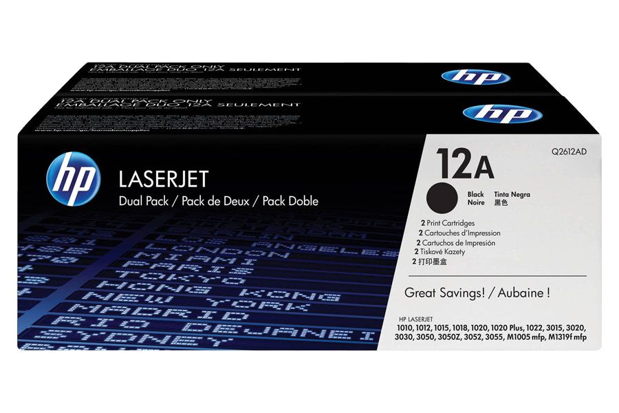 Toner-HP-12A-Dual-Pack-Q2612AD.jpg Toner HP 12A Dual Pack Q2612AD Para 1022nw, M1319, 3055, M1005 - Imagen 1