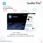 Toner Original HP 151A Negro W1510A Para 4003, MFP 4103 - Imagen 2