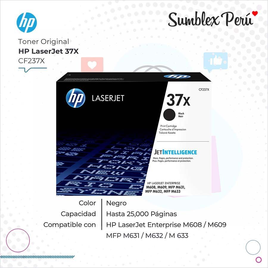 Toner-HP-37X-CF237X.jpg Toner Original HP 37X Negro CF237X Para M608, MFP M632 - Imagen 1