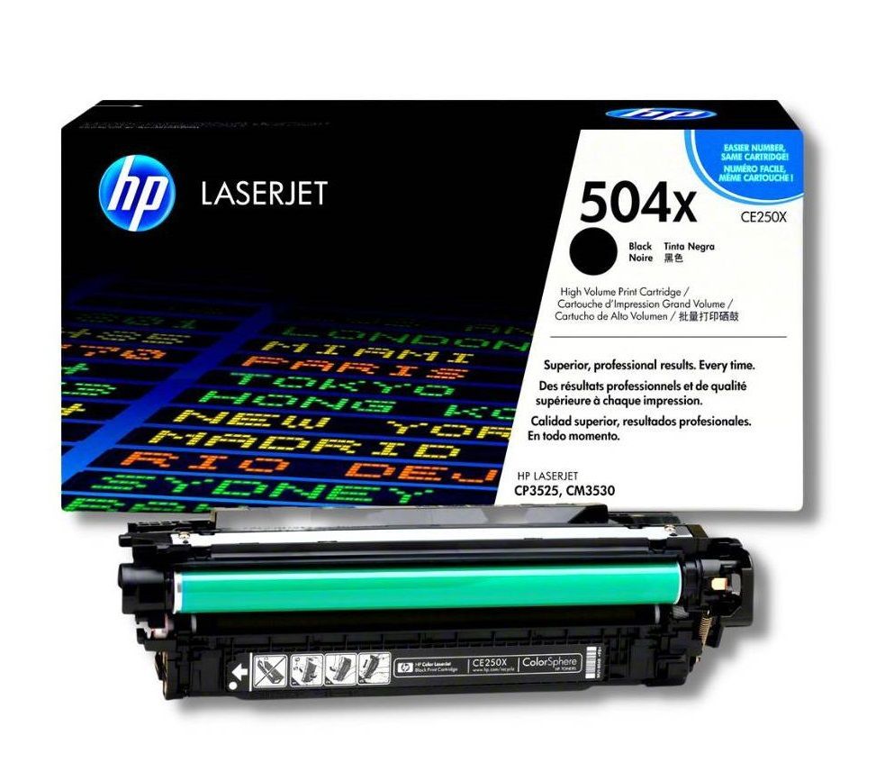 Toner-HP-504X-Negro-CE250X.jpg Toner HP 504X Black CE250X Para CM3530, CP3525 - Imagen 1