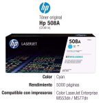 Toner HP 508A Cyan CF361A M552, M553, M577