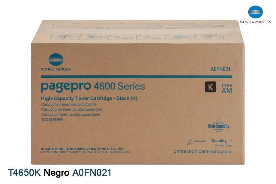 Toner-Konica-Minolta-T4650K-Black.jpg Toner Konica Minolta T4650K Black Pagepro 4600 - Imagen 1