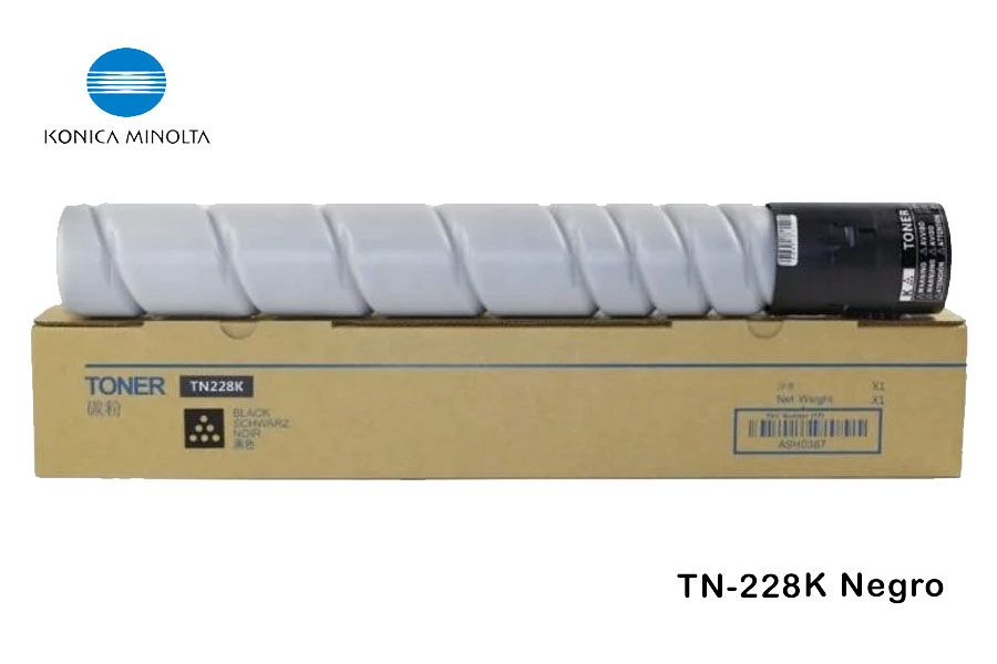 Toner-Konica-Minolta-TN-228K-Black.jpg Toner Konica Minolta TN-228K Negro Original Bizhub C266i, 286i - Imagen 1