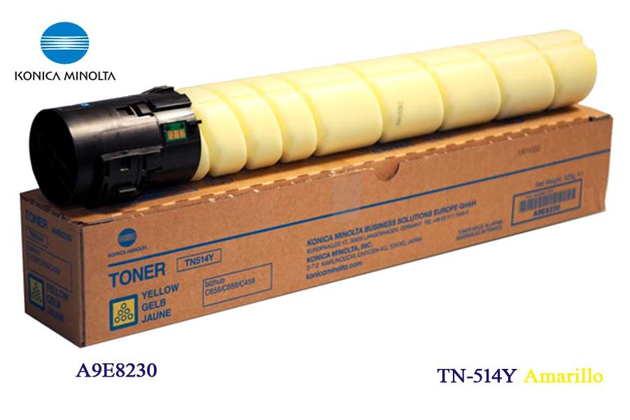 Toner-Konica-Minolta-TN-514Y-Yellow.jpg Toner Konica Minolta TN-514Y Yellow C458, C558 - Imagen 1