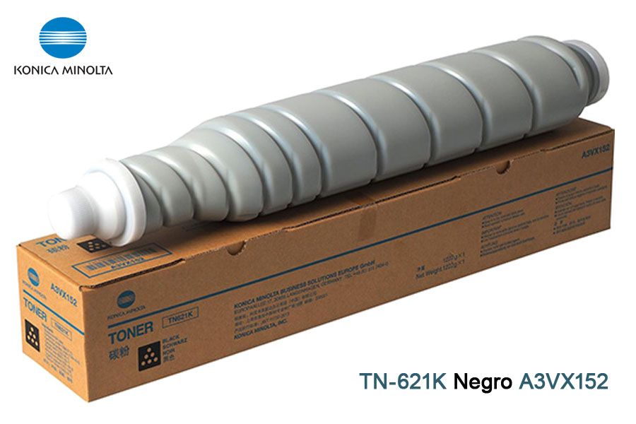 Toner-Konica-Minolta-TN-621K-Black-A3VX152.jpg Toner Konica Minolta TN-621K Black A3VX152 C71HC - Imagen 1