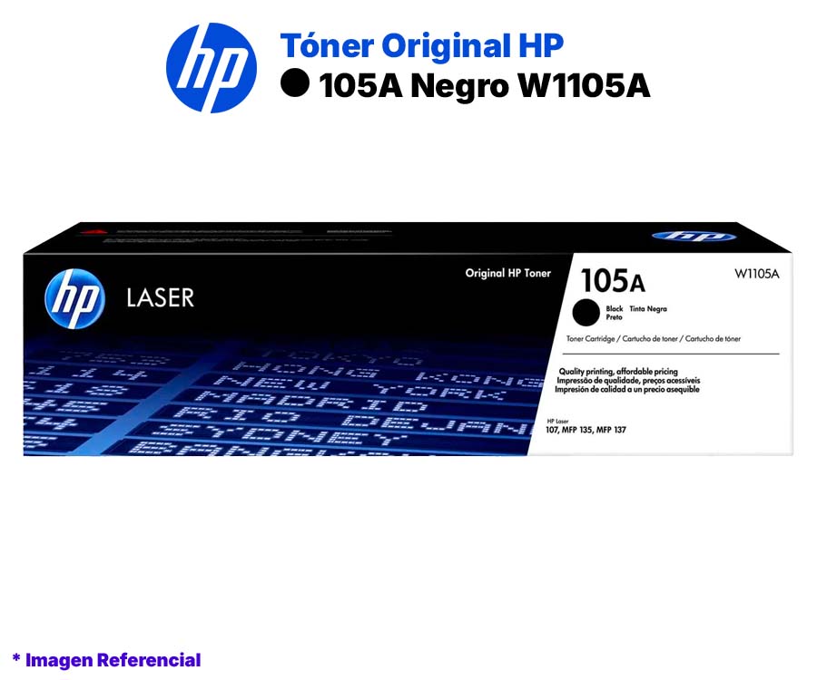 Toner-Original-HP-105A-Negro-W1105A.jpg Toner Original HP 105A Negro W1105A Para 107w, MFP 135w, 137fnw - Imagen 1