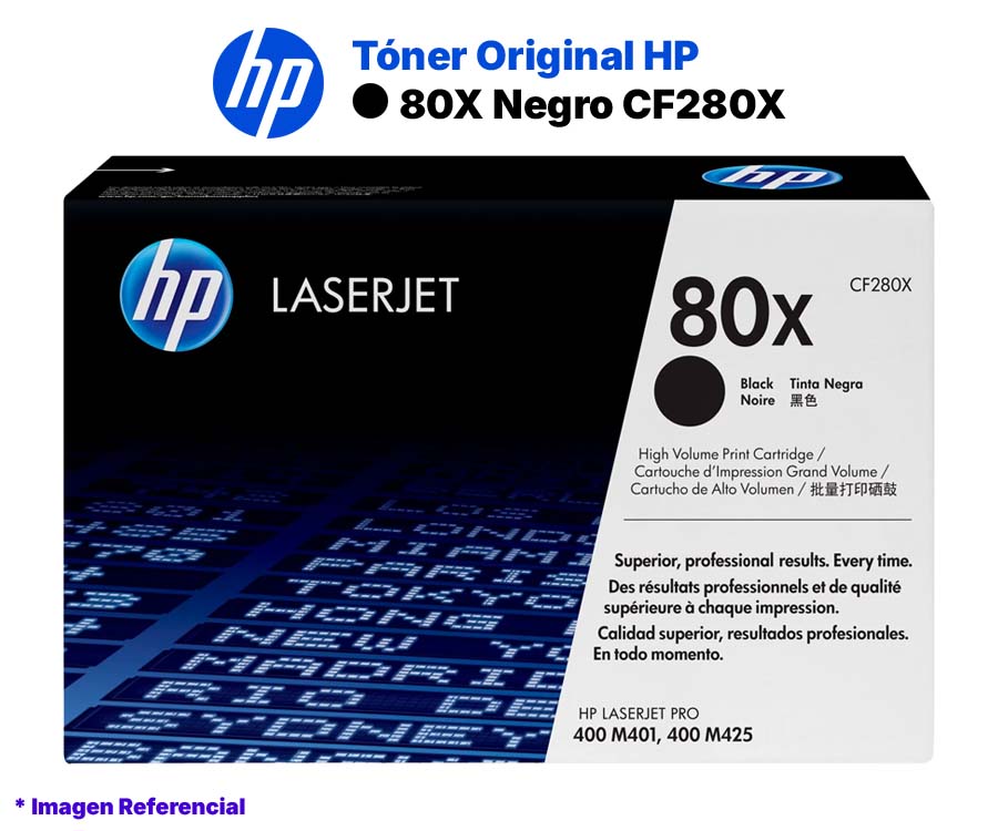 Toner-Original-HP-80X-Negro-CF280X.jpg Toner Original HP 80X Negro CF280X Para M401, M425 - Imagen 1