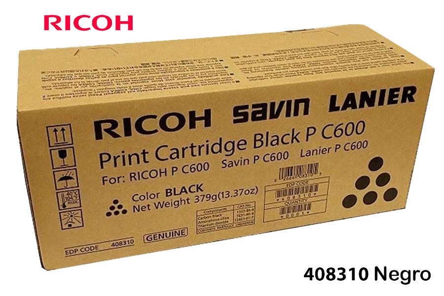 Toner-Ricoh-408310-Black.jpg Toner Ricoh 408310 Black Para Savin P C600 - Imagen 1