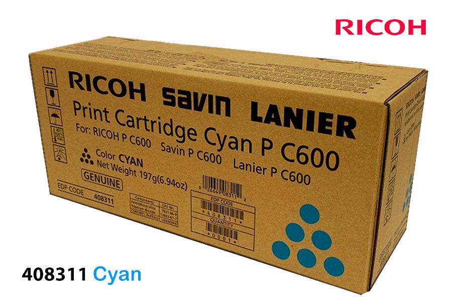 Toner-Ricoh-408311-Cyan-Lanier.jpg Toner Ricoh 408311 Cyan Para Lanier P C600 - Imagen 1