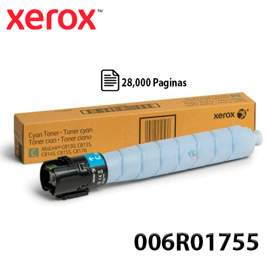 Toner-Xerox-006R01755-Cyan.png Toner Xerox 006R01755 Cyan Para C8170, C8145 - Imagen 1